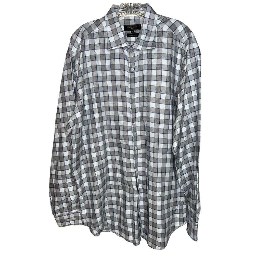 Bobby Jones Collection Woven in Italy Mens XL Plaid Long Sleeve Shirt PGA Tour